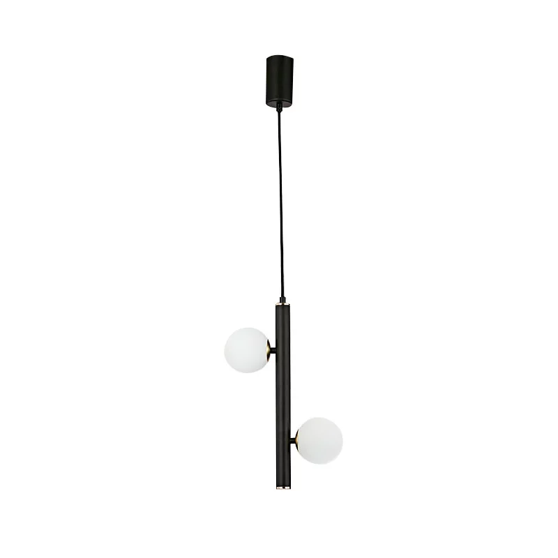 Bytová závěsná lampa z bílého skla